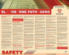 NMC - 30" Wide x 24" High Laminated Paper Bloodborne Pathogens Information Poster - English - Benchmark Tooling