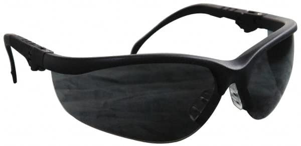 MCR Safety - +1, Gray Lenses, Scratch Resistant, Framed Magnifying Safety Glasses - UV Protection, Adjustable Temples, Black Plastic Frame, ANSI Z87.1+ - Benchmark Tooling