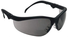 MCR Safety - +1.5, Gray Lenses, Scratch Resistant, Framed Magnifying Safety Glasses - UV Protection, Adjustable Temples, Black Plastic Frame, ANSI Z87.1+ - Benchmark Tooling