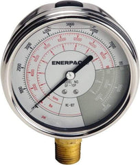 Enerpac - Hydraulic Pressure Gages & Adapters Type: Liquid-Filled Gauge Pressure Rating: 0 - 10000 - Benchmark Tooling