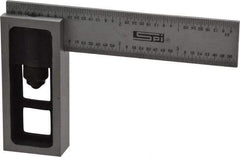 SPI - 4 Inch Long, 4R Double Square - 1/64, 1/32, 1/16 and 1/8 Inch Graduation, Hardened Steel - Benchmark Tooling