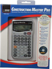 Calculated Industries - 11-Digit (7 normal, 4 Fractions) with Full Annunciators 40 Function Handheld Calculator - 5/8" x 2-1/2" (15.88mm x 63.5mm) Display Size, Silver, LR-44/A76 Powered, 9" Long x 8" Wide x 2" High - Benchmark Tooling