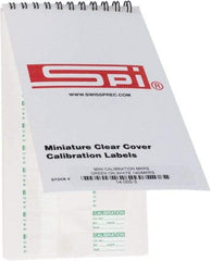 SPI - Calibration Label - Legend: Calibration, English, Green, 1" Long x 5/8" High, No Coating - Benchmark Tooling