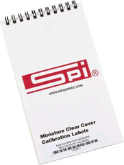 SPI - Calibration Label - Legend: Calibration, English, Red, 1" Long x 5/8" High, No Coating - Benchmark Tooling