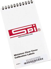 SPI - Calibration Label - Legend: Calibration, English, Black, 1" Long x 5/8" High, No Coating - Benchmark Tooling