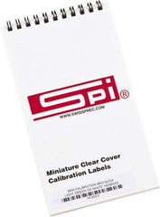 SPI - Calibration Label - Legend: Calibration, English, Light Green, 1" Long x 5/8" High, No Coating - Benchmark Tooling