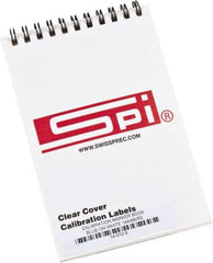 SPI - Calibration Label - Legend: Calibration, English, Blue & White, 1-3/4" Long x 5/8" High, No Coating - Benchmark Tooling
