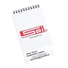 SPI - Calibration Label - Legend: Calibration, English, Orange & White, 1-3/4" Long x 5/8" High, No Coating - Benchmark Tooling