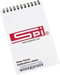 SPI - Calibration Label - Legend: Calibration, English, Light Green & White, 1-3/4" Long x 5/8" High, No Coating - Benchmark Tooling