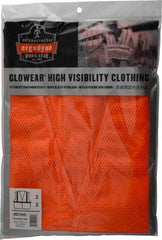 Ergodyne - Size L/XL High Visibility Orange Mesh General Purpose Vest - 44 to 52" Chest, ANSI/ISEA 107, Hook & Loop Closure, 1 Pocket, Polyester - Benchmark Tooling