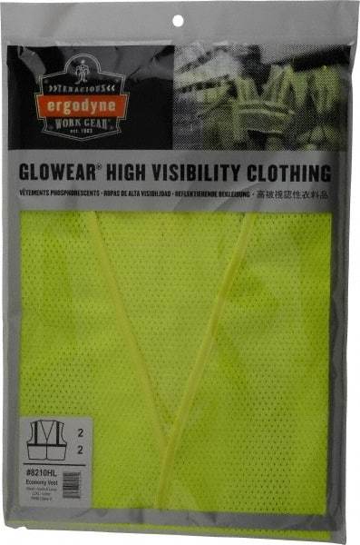 Ergodyne - Size L/XL High Visibility Lime Mesh General Purpose Vest - 44 to 52" Chest, ANSI/ISEA 107, Hook & Loop Closure, 1 Pocket, Polyester - Benchmark Tooling