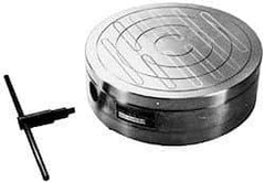 Suburban Tool - Standard Pole Round Permanent Magnetic Rotary Chuck - 16-1/4" Wide x 3" High, Ceramic - Benchmark Tooling