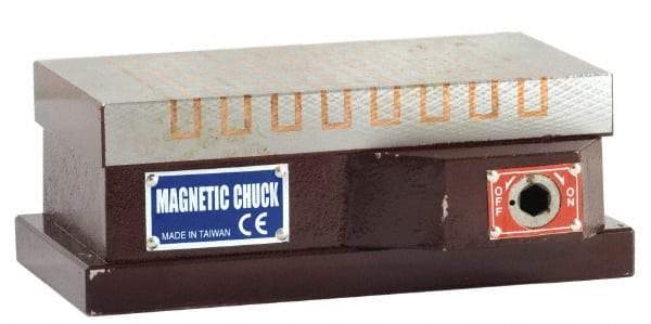 Value Collection - Standard Pole Rectangular Permanent Magnetic Block Chuck - 24" Long x 8" Wide x 2.874" High - Benchmark Tooling