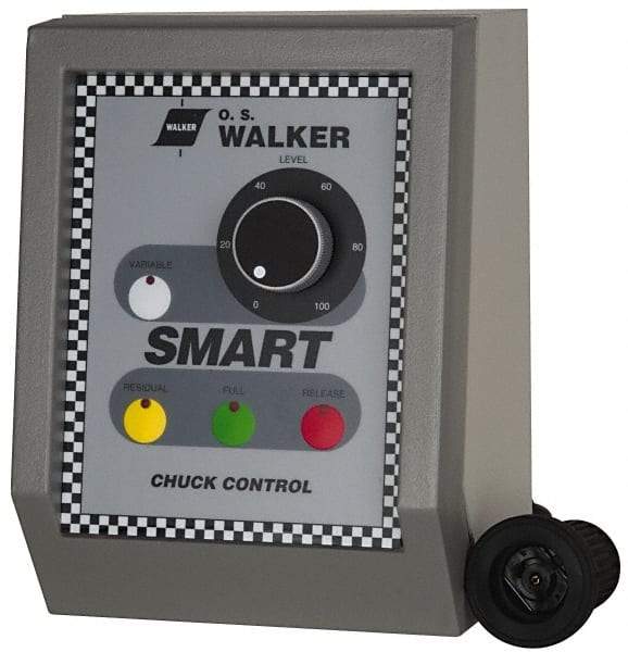 Walker - 150 W, 110 V Electromagnetic Chuck Variable Power Control - Automatic Release, 115 V, DC Max Output Voltage - Benchmark Tooling