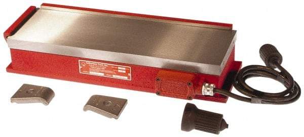 Suburban Tool - 36-1/2" Long x 10" Wide x 3-1/2" High, 350 Watts, Rectangular, Electromagnetic Chuck - 1/8" Pole Width, Transvere Pole Alignment - Benchmark Tooling