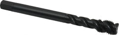 OSG - 7/16-20 UNF 3 Flute 2B Modified Bottoming Spiral Flute Tap - Vanadium High Speed Steel, Oxide Finish, 100mm OAL, Right Hand Flute, Right Hand Thread - Benchmark Tooling
