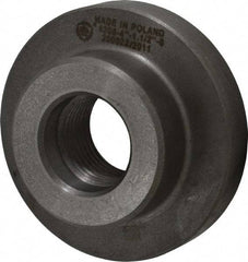 Bison - Adapter Back Plate for 4" Diam Self Centering Lathe Chucks - 1-1/2 - 8 Mount, 1-1/2" Through Hole Diam, 2.677mm ID, 4.095" OD, 0.709" Flange Height, Cast Iron - Benchmark Tooling