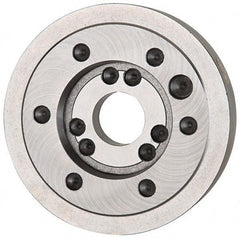 Bison - Adapter Back Plate for 6-1/4" Diam Independent & Self Centering Lathe Chucks - A1/A2-5 Mount, 3.13" Through Hole Diam, 3-1/4" ID, 6.4" OD, 1" Flange Height - Benchmark Tooling