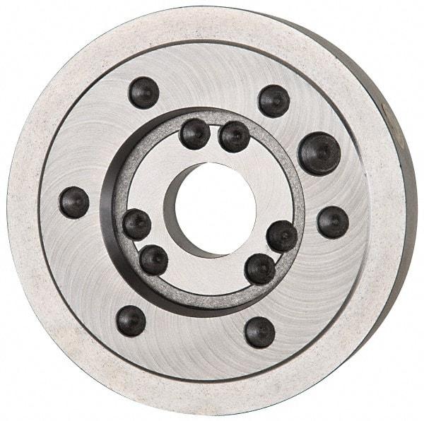 Bison - Adapter Back Plate for 12-1/2" Diam Independent & Self Centering Lathe Chucks - A1/A2-8 Mount, 4.06" Through Hole Diam, 5-1/2" ID, 12.52" OD, 1.7" Flange Height - Benchmark Tooling