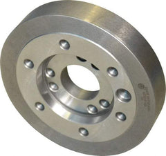 Bison - Adapter Back Plate for 8" Diam Independent & Self Centering Lathe Chucks - A1/A2-6 Mount, 2.17" Through Hole Diam, 4.19mm ID, 7.99" OD, 1.3" Flange Height - Benchmark Tooling