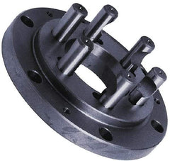 Buck Chuck Company - Adapter Back Plate for 12" Diam Self Centering Lathe Chucks - D1-8 Mount, 4.062" Through Hole Diam, 7-7/8" OD, 1-5/8" Flange Height, Steel - Benchmark Tooling