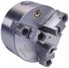 Self-Centering Manual Lathe Chuck: 3-Jaw,  10″ Dia 2,000 Max RPM