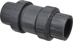 Plast-O-Matic - 2" PVC Check Valve - Inline, FNPT x FNPT, 150 WOG - Benchmark Tooling