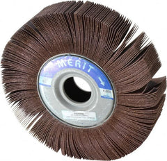 Merit Abrasives - 10" Diam, 60 Grit Aluminum Oxide Unmounted Flap Wheel - 1-3/4" Hole, 2" Wide, Coated, Medium Grade, 4,000 Max RPM , Cloth Backing - Benchmark Tooling