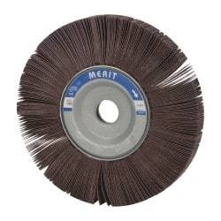 Merit Abrasives - 8" Diam, 120 Grit Aluminum Oxide Unmounted Flap Wheel - 1" Hole, 1" Wide, Coated, Fine Grade, 4,500 Max RPM , Cloth Backing - Benchmark Tooling