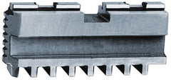 Bison - 20" Max Chuck Diam Compatibility, Steel Tongue & Groove Hard Lathe Master Jaws - 3/4" Groove Width, 1.5748" Wide x 6.5351" Long - Benchmark Tooling