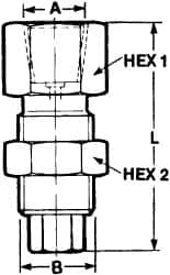 Voss - M16x2-1/4 Thread, 6,000 Max psi, Gauge To Thread Monitoring Coupling - 49mm Long, Pressure Tests - Benchmark Tooling