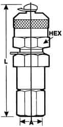 Voss - 9/16 Thread, 6,000 Max psi, Test Point To JIC Swivel - 68mm Long, Pressure Tests - Benchmark Tooling