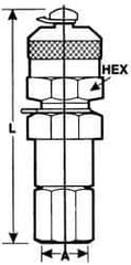 Voss - 9/16 Thread, 6,000 Max psi, Test Point To JIC Swivel - 68mm Long, Pressure Tests - Benchmark Tooling