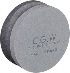 Camel Grinding Wheels - 4" Long x 4" Wide x 1-1/2" Thick, Silicon Carbide Sharpening Stone - Round, Fine Grade, 150 Grit - Benchmark Tooling