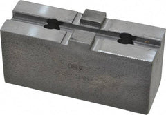 H & R Manufacturing - 8" Chuck Capacity, Tongue & Groove Attachment, Square Soft Lathe Chuck Jaw - Steel, 1-3/4" Btw Mount Hole Ctrs, 3-1/2" Long x 1-1/4" Wide x 1-5/8" High, 5/16" Groove - Benchmark Tooling