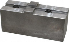 H & R Manufacturing - 15" Chuck Capacity, Tongue & Groove Attachment, Square Soft Lathe Chuck Jaw - Steel, 3" Btw Mount Hole Ctrs, 5-5/8" Long x 2" Wide x 2-5/16" High, 1/2" Groove - Benchmark Tooling