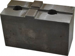 H & R Manufacturing - 24 to 36" Chuck Capacity, Tongue & Groove Attachment, Square Soft Lathe Chuck Jaw - Steel, 3" Btw Mount Hole Ctrs, 5-5/8" Long x 2-1/2" Wide x 3-5/16" High, 1/2" Groove - Benchmark Tooling