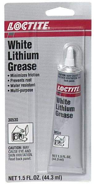 Loctite - 1.5 oz Cartridge Lithium General Purpose Grease - White, 380°F Max Temp, - Benchmark Tooling