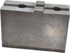 H & R Manufacturing - 18 to 21" Chuck Capacity, Tongue & Groove Attachment, Square Soft Lathe Chuck Jaw - Steel, 3" Btw Mount Hole Ctrs, 5-5/8" Long x 2" Wide x 3-13/16" High, 1/2" Groove - Benchmark Tooling