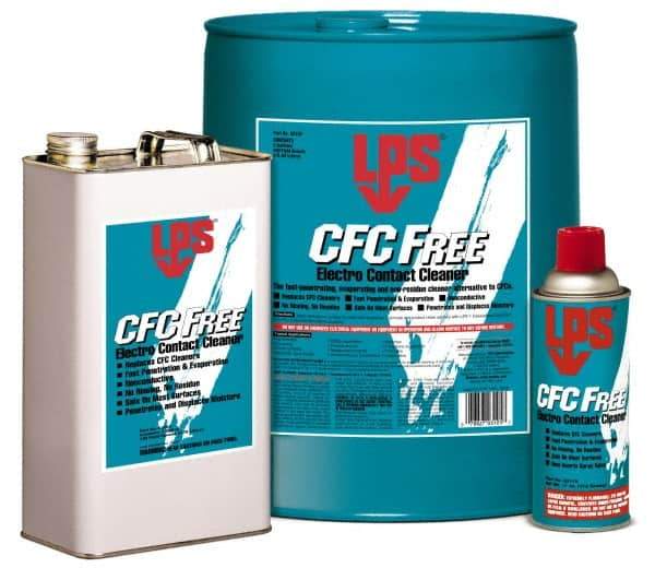 LPS - 55 Gallon Drum Contact Cleaner - 0°F Flash Point, Flammable, Food Grade, Plastic Safe - Benchmark Tooling