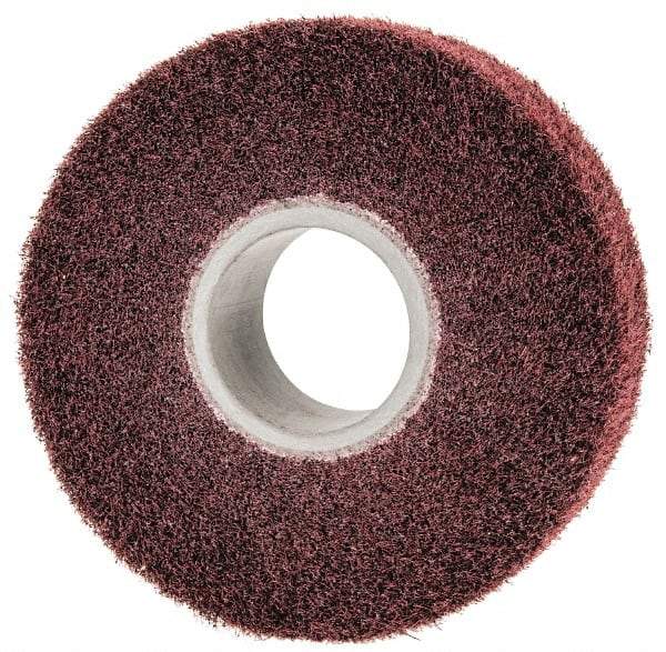 3M - 6" Diam Aluminum Oxide Finishing Flap Wheel - 2" Hole, 2" Wide, Density 7, Nonwoven, Medium Grade, 3,400 Max RPM - Benchmark Tooling