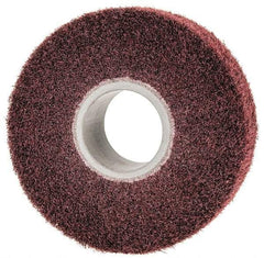 3M - 6" Diam Aluminum Oxide Finishing Flap Wheel - 2" Hole, 2" Wide, Density 7, Nonwoven, Medium Grade, 3,400 Max RPM - Benchmark Tooling