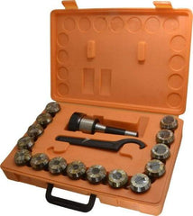 Interstate - R8 Taper Shank, Full Grip Collet Chuck Set - Exact Industrial Supply