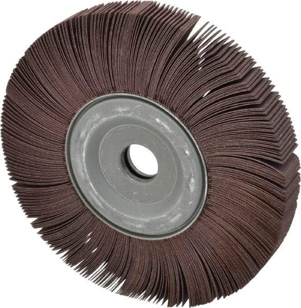 Merit Abrasives - 8" Diam, 180 Grit Aluminum Oxide Unmounted Flap Wheel - 1" Hole, 1" Wide, Coated, Very Fine Grade, 4,500 Max RPM , Cloth Backing - Benchmark Tooling