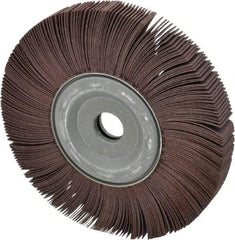 Merit Abrasives - 8" Diam, 180 Grit Aluminum Oxide Unmounted Flap Wheel - 1" Hole, 1" Wide, Coated, Very Fine Grade, 4,500 Max RPM , Cloth Backing - Benchmark Tooling