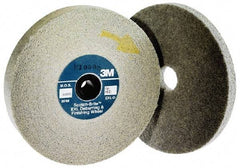 3M - 10" Diam, 1/2" Face Width, 5" Center Hole, Fine Grade, Silicon Carbide Deburring Wheel - Convolute, Hard Density 8 Grade, 3,600 RPM - Benchmark Tooling