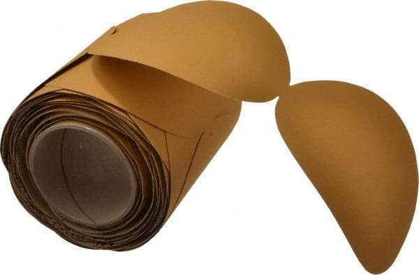 3M - 6" Diam, 180 Grit Aluminum Oxide Adhesive PSA Disc - Very Fine Grade, Gold, F Weighted Backing, Flexible, Use with Random Orbital Sanders - Benchmark Tooling