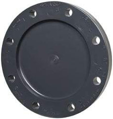 Value Collection - 8" Pipe, 13-1/2" OD, PVC Blind Pipe Flange - Schedule 80, Gray - Benchmark Tooling