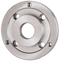 Bison - Adapter Back Plate for 10" Diam Self Centering Lathe Chucks - A2-8 Mount, 2.922" Through Hole Diam, 5.708mm ID, 9.84" OD, 1.07" Flange Height, Steel - Benchmark Tooling