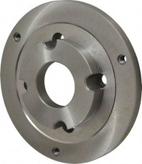 Bison - Adapter Back Plate for 8" Diam Self Centering Lathe Chucks - A2-5 Mount, 2.165" Through Hole Diam, 4.33mm ID, 7.87" OD, 0.768" Flange Height, Steel - Benchmark Tooling